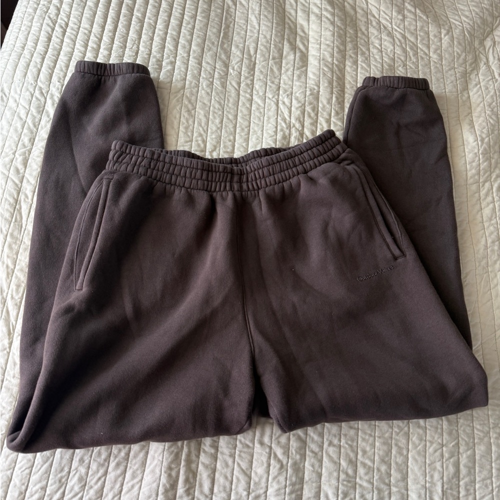Outdoor voices heavy weight cotton sweatpants chocolate medium